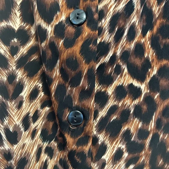 Vintage Leopard Print Cocktail Dress | Jack Mulqueen Petite 10P - Picture 2 of 6
